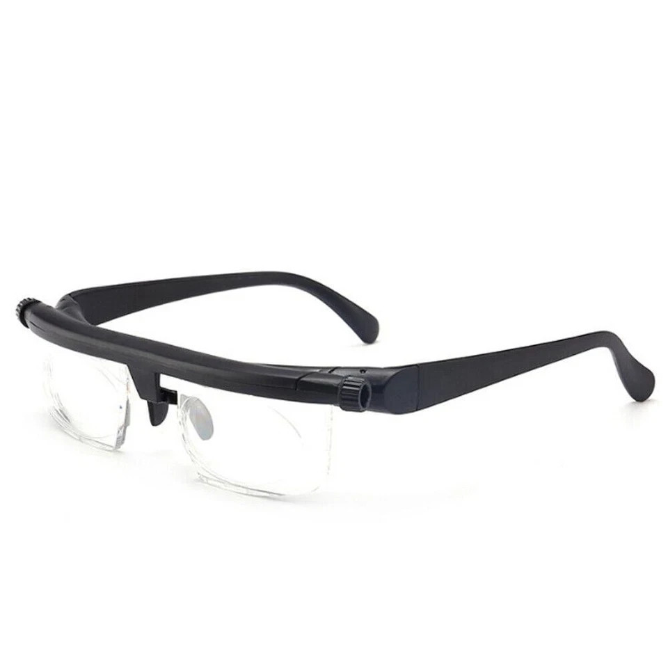 Dial Adjustable Glasses Variable Focus For Reading Distance Vision Eyeglasses