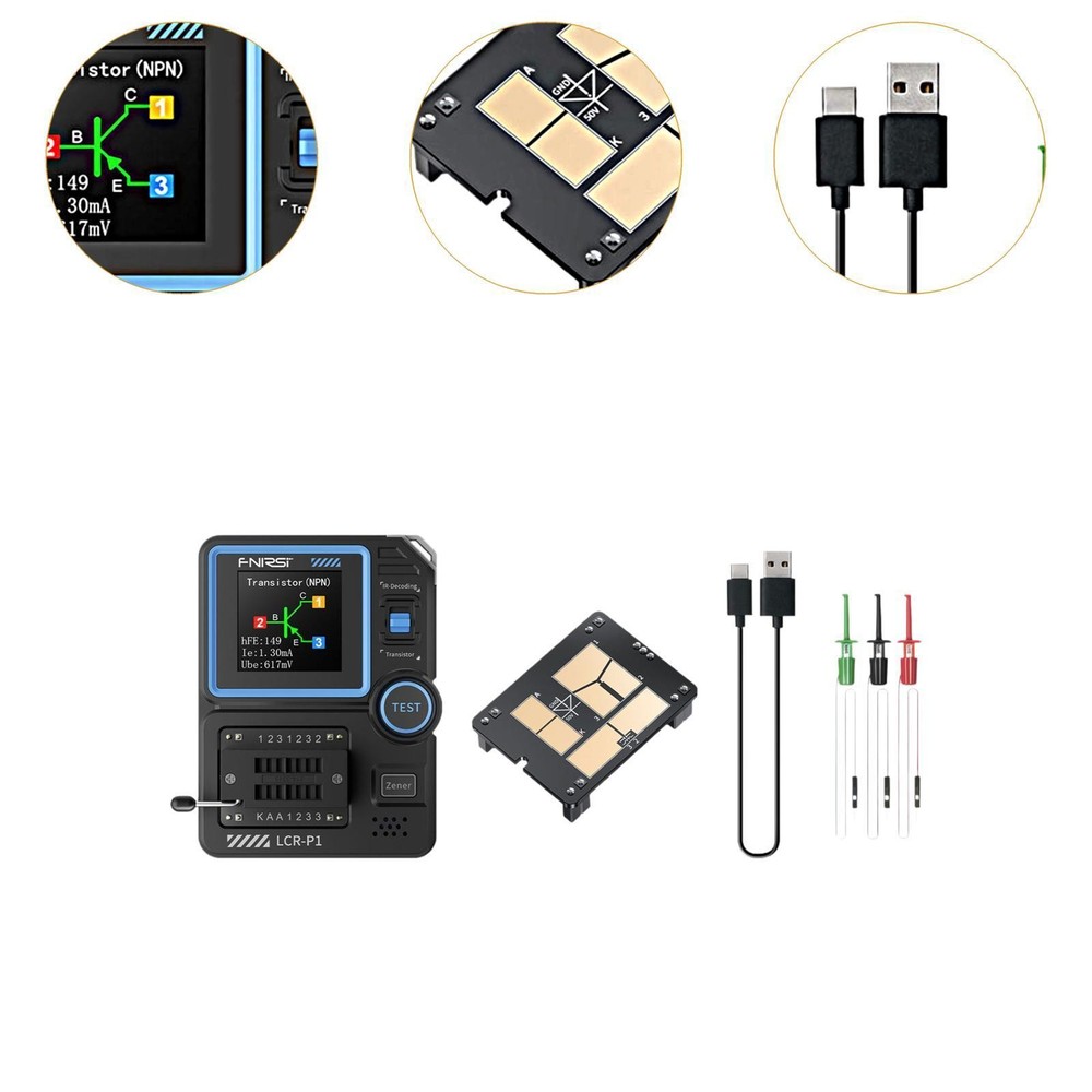 Transistor Tester Kit Transistor Meter Anti Scald Color Display Handheld