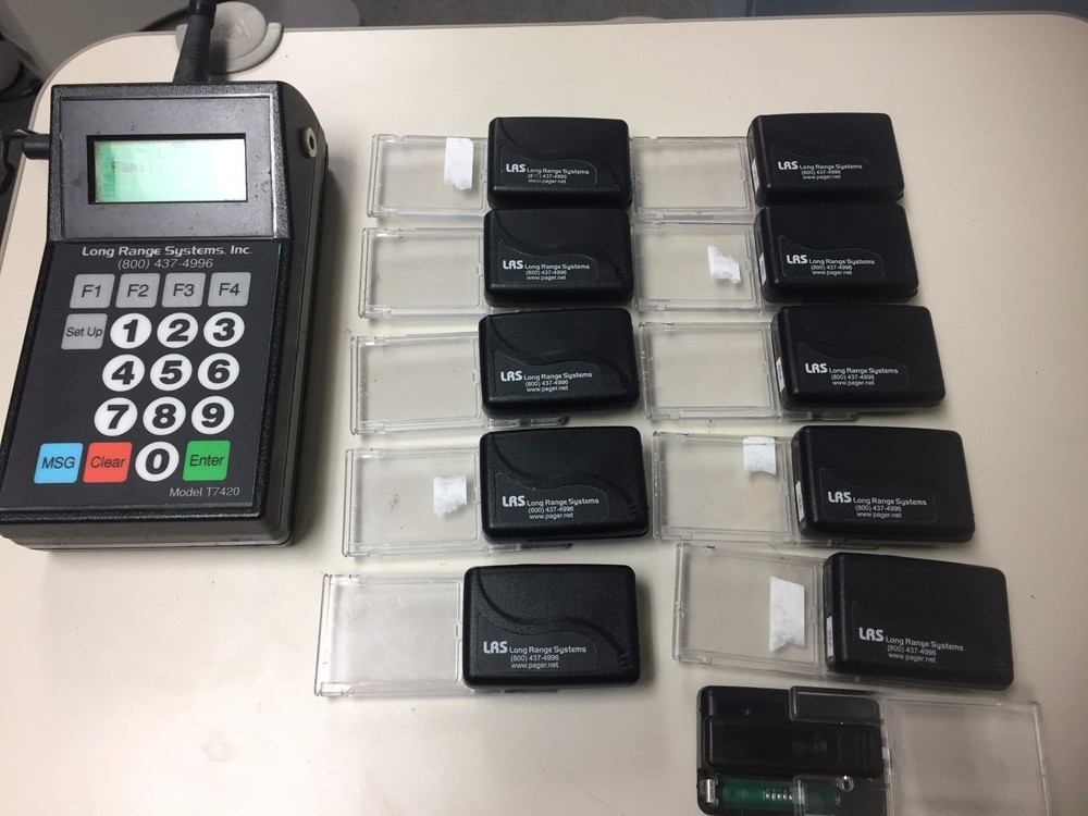 Long Range System Pagers T7420 , plus 11 pagers