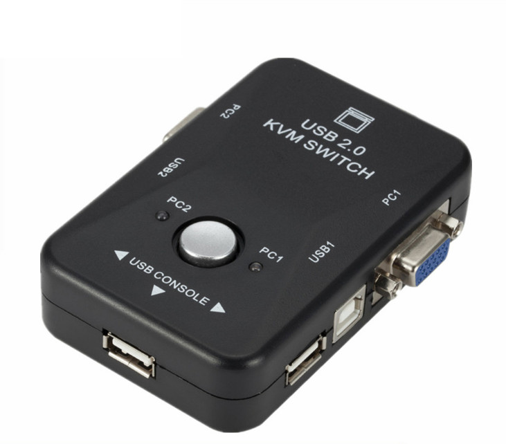 KVM switcher two in one out USB2 port printer sharer KVM computer switcher