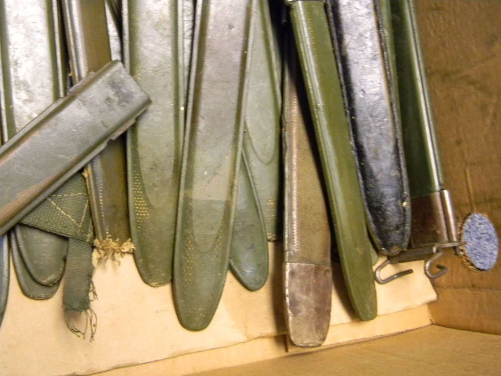 SUPER DEAL! GARAND SCABBARD USM7 VARIOUS MARKING VERY POOR CONDITION SOLD AS IS.