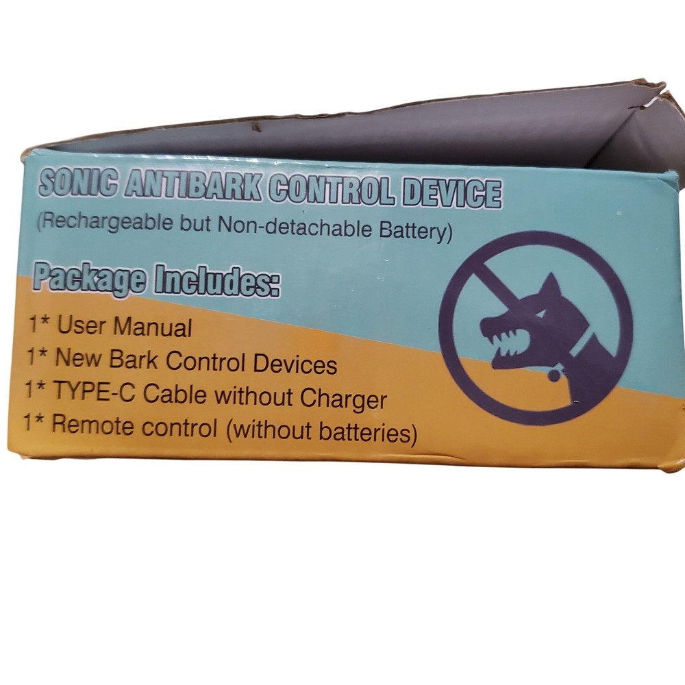 Sonic Anti Bark Control Device Rechargeable Remote Control Indoor Outdoor