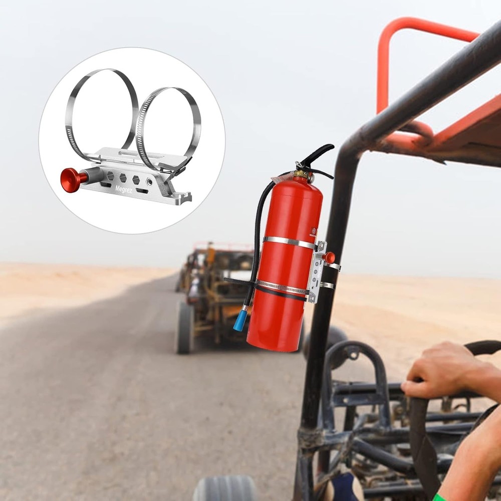 Adjustable Fire Extinguisher Mount Holder, Aluminum Quick Release Fire Exting...