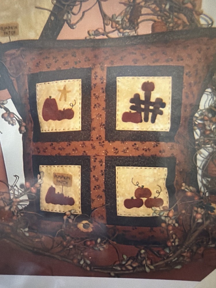 Blueberry Backroads Pumpkin Patch Quilt Pattern 026 Pillow Mat