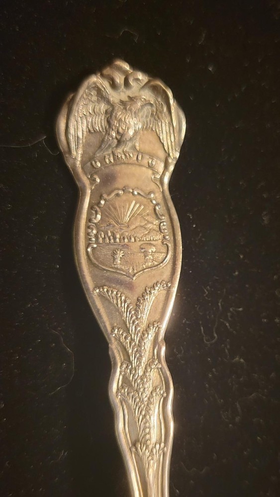 Three Vintage Rogers Silver Plate State Spoons – Ohio, Illinois, Massachusetts