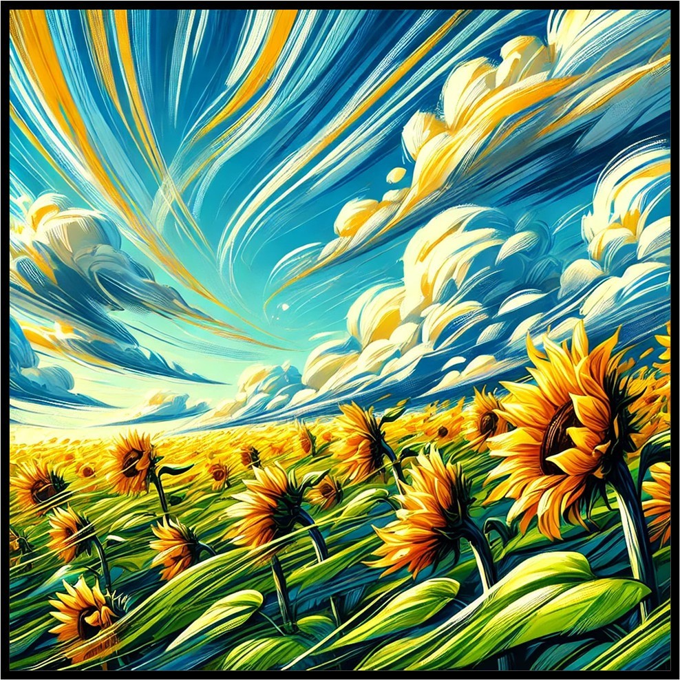 30 Custom Windy Sunflower Field Personalized Address Labels