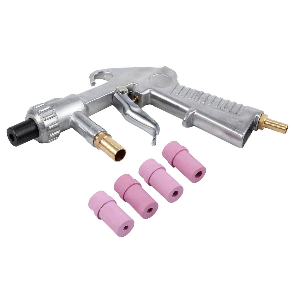Sandblaster Air Siphon Sand Blasting Feed Blast Gun Ceramic Nozzle Abrasive US