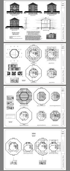 20x20 Tiny House-- 601 sq ft -- PDF Floor Plan -- Model 4