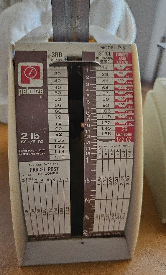 vintage pelouze parcel post scales