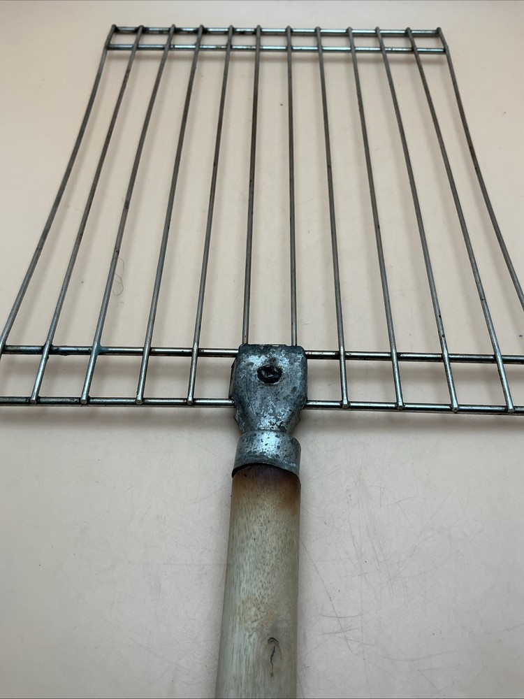 Vintage Campfire / Firepit 9”x7” Manual Grill Grate w/ Handle