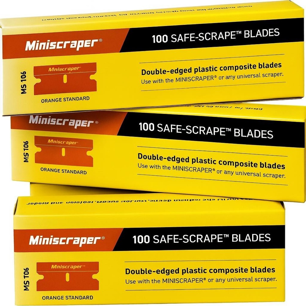 MINISCRAPER® Plastic Razor Blades 100 Pak, Double Edged 200 Edges®