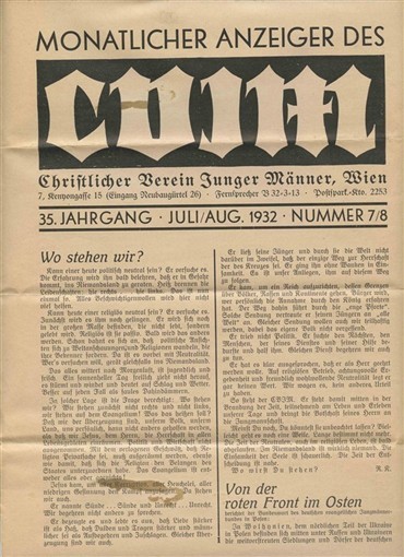 Monthly Gazette Christian Association of Young Men July August 1932