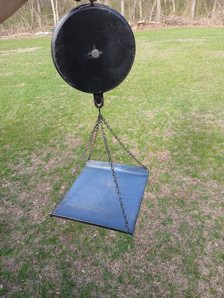 Vintage John Chatillon & Sons Hanging Platform Hardware Store Scale