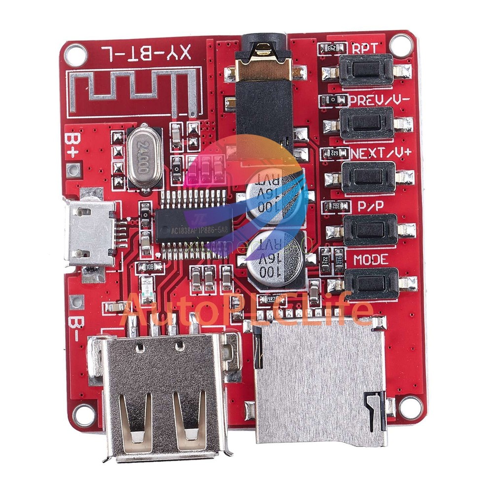 Bluetooth 4.1 Audio Decoder MP3 Player Board Micro USB TF SD Card Module 3.7V-5V