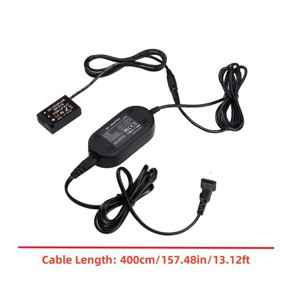 AC Power Supply Adapter for LP-E17 Dummy Battery DR-E18 Coupler For Canon 800D