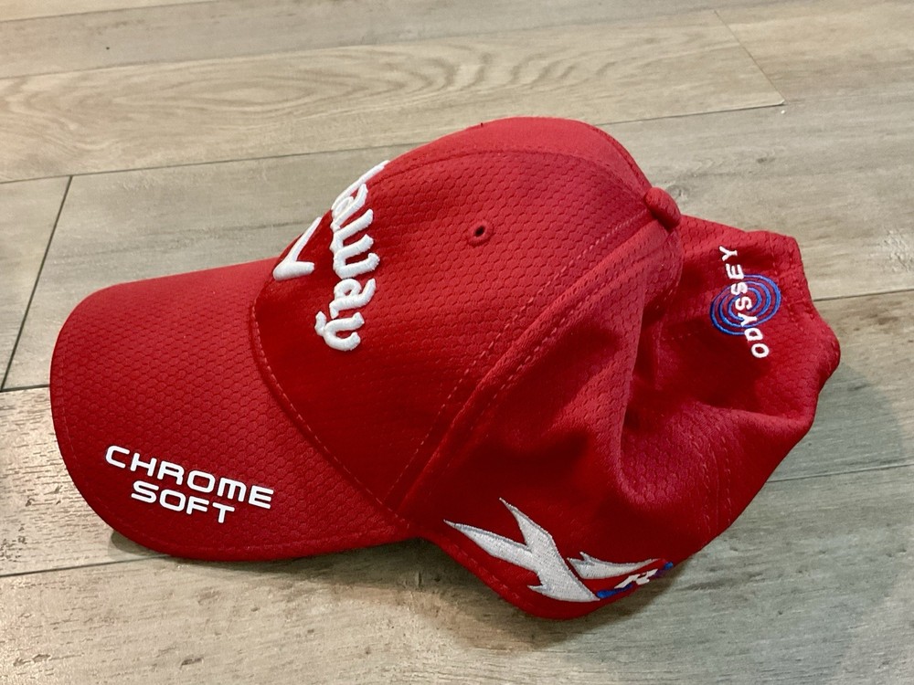 Callaway Chrome Soft Hat Rogue Odyssey Red Adjustable Performance Golf Cap