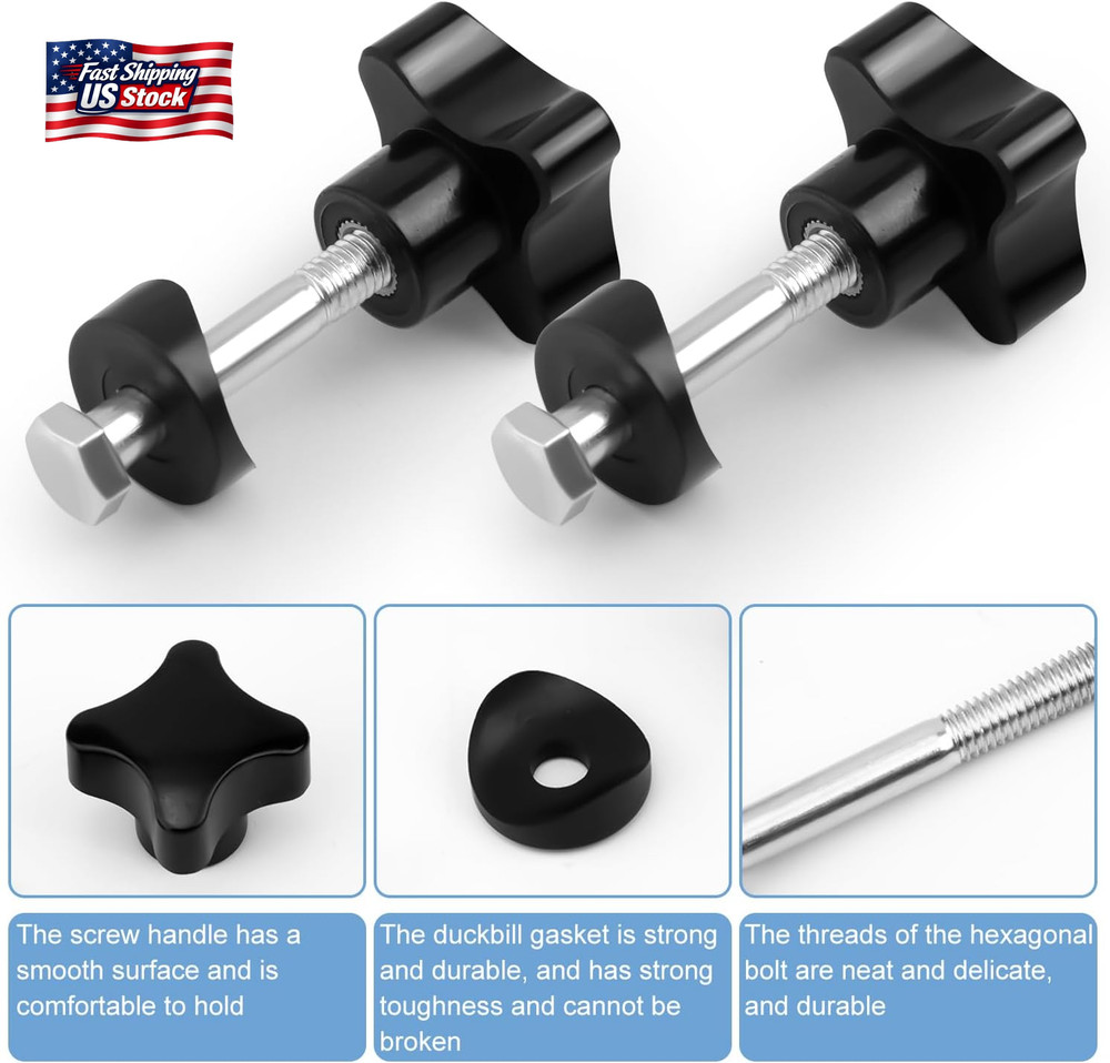 2 Sets Rollator Walker Replacement Arm Adjustment Knobs, Comfortable Universal P