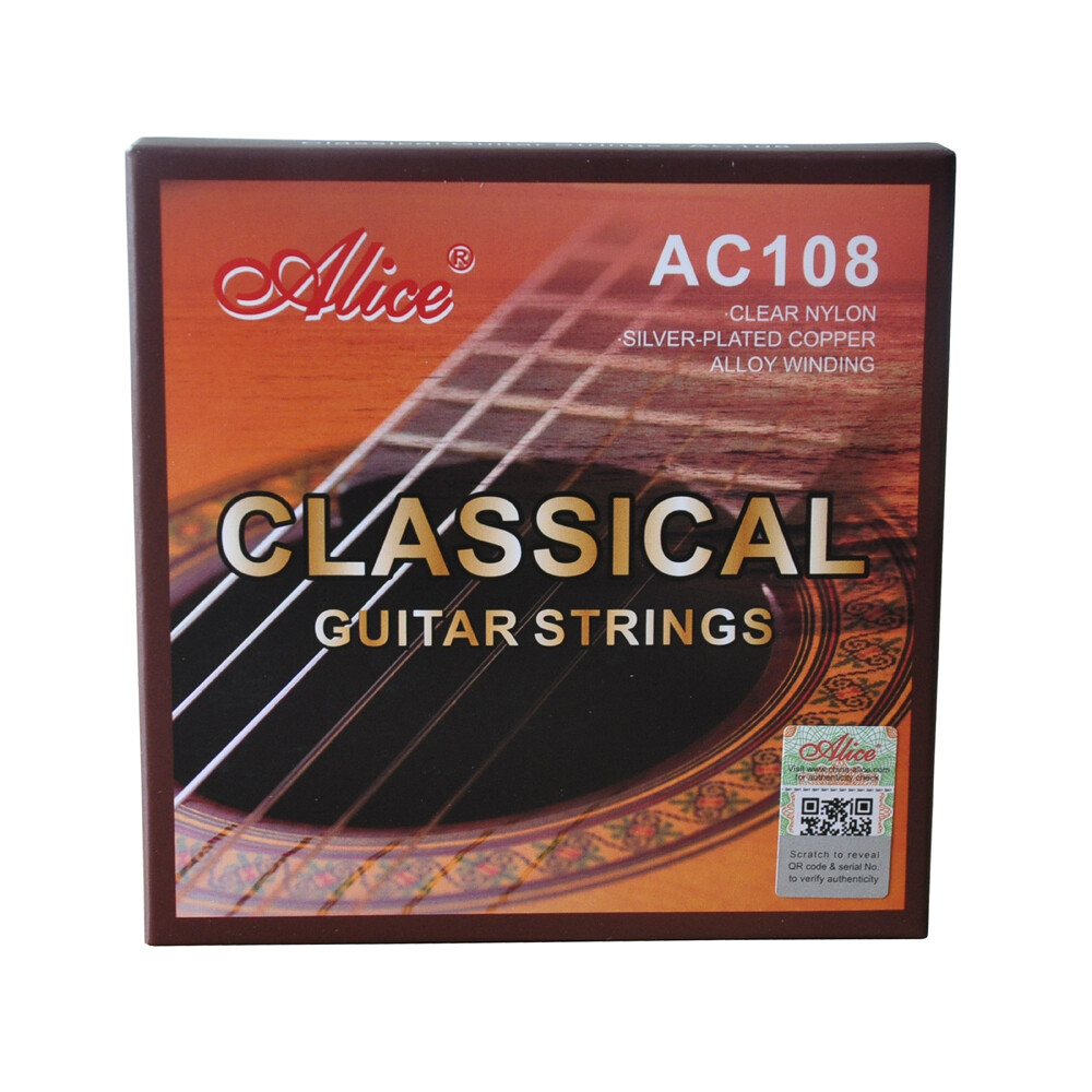 6Sets Alice Classical Guitar Strings Normal Tension Silver Plated Alloy AC108