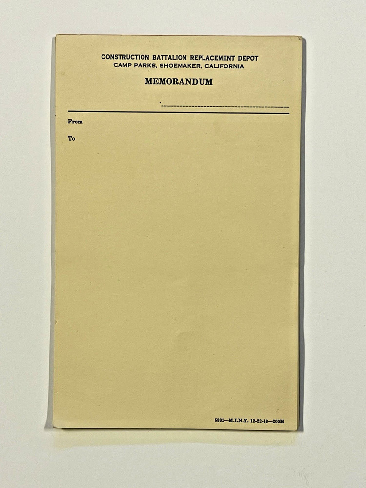 Original World War II Navy Seabees Locker Items; Lot of 6