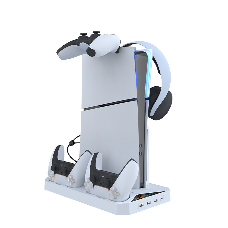 Optical Digital Console Base Fits For PS5 Slim Controller Charger Headset Hanger