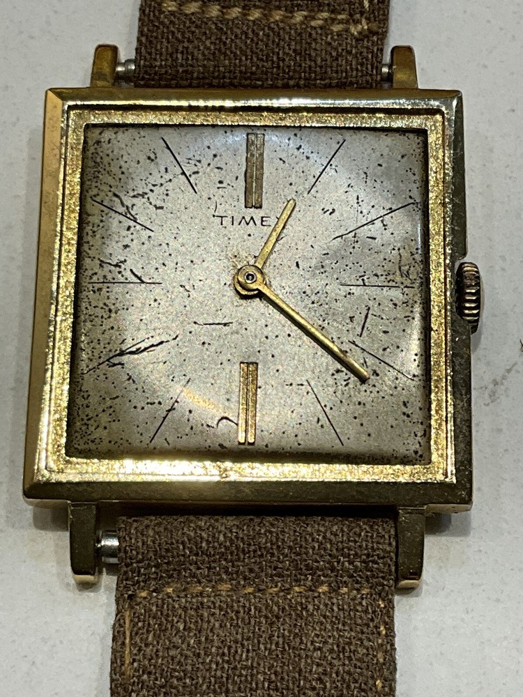 Original Post WWII Early Timex Watch & Air Force Watchband Fond in WWII Chest