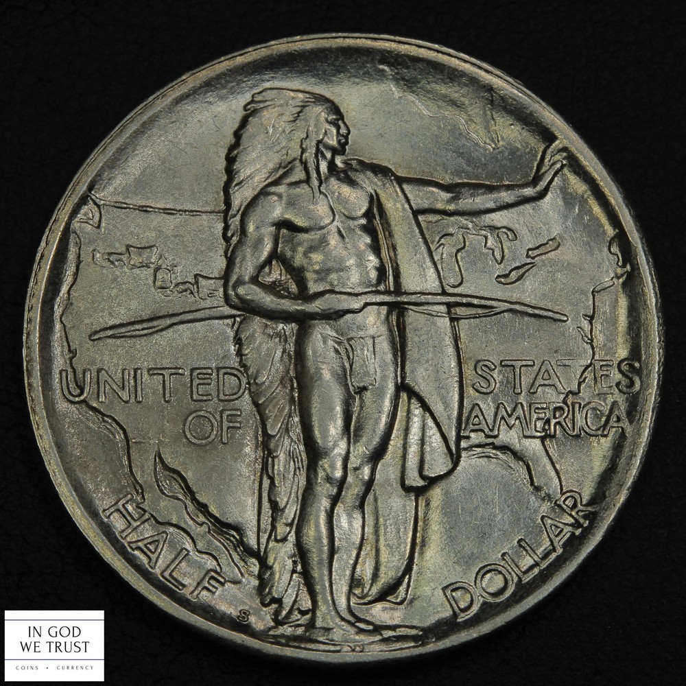 1926 S Oregon Trail Commemorative Silver Half Dollar 50C