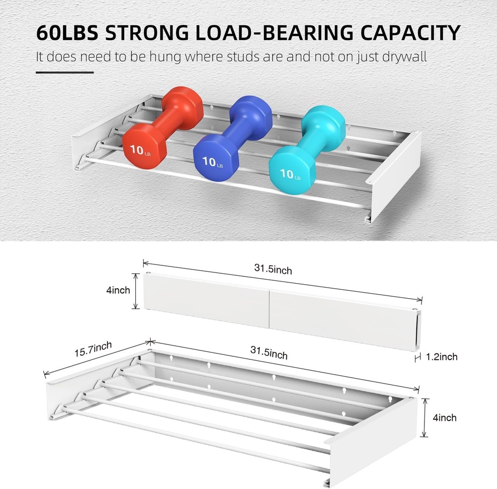 Foldable Wall Mounted Drying Rack - Foldable Drying Racks