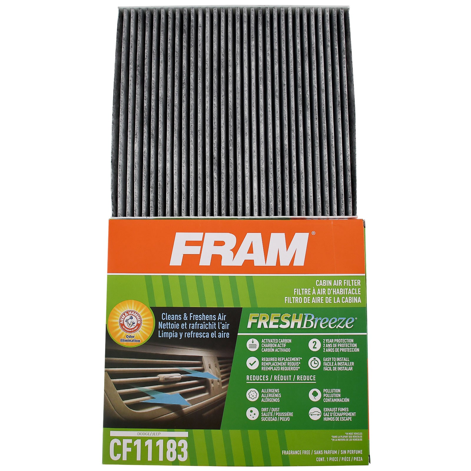 Fram Fresh Breeze Cabin Air Filter For Jeep Cherokee Durango 3.6L 5.7L CF11183