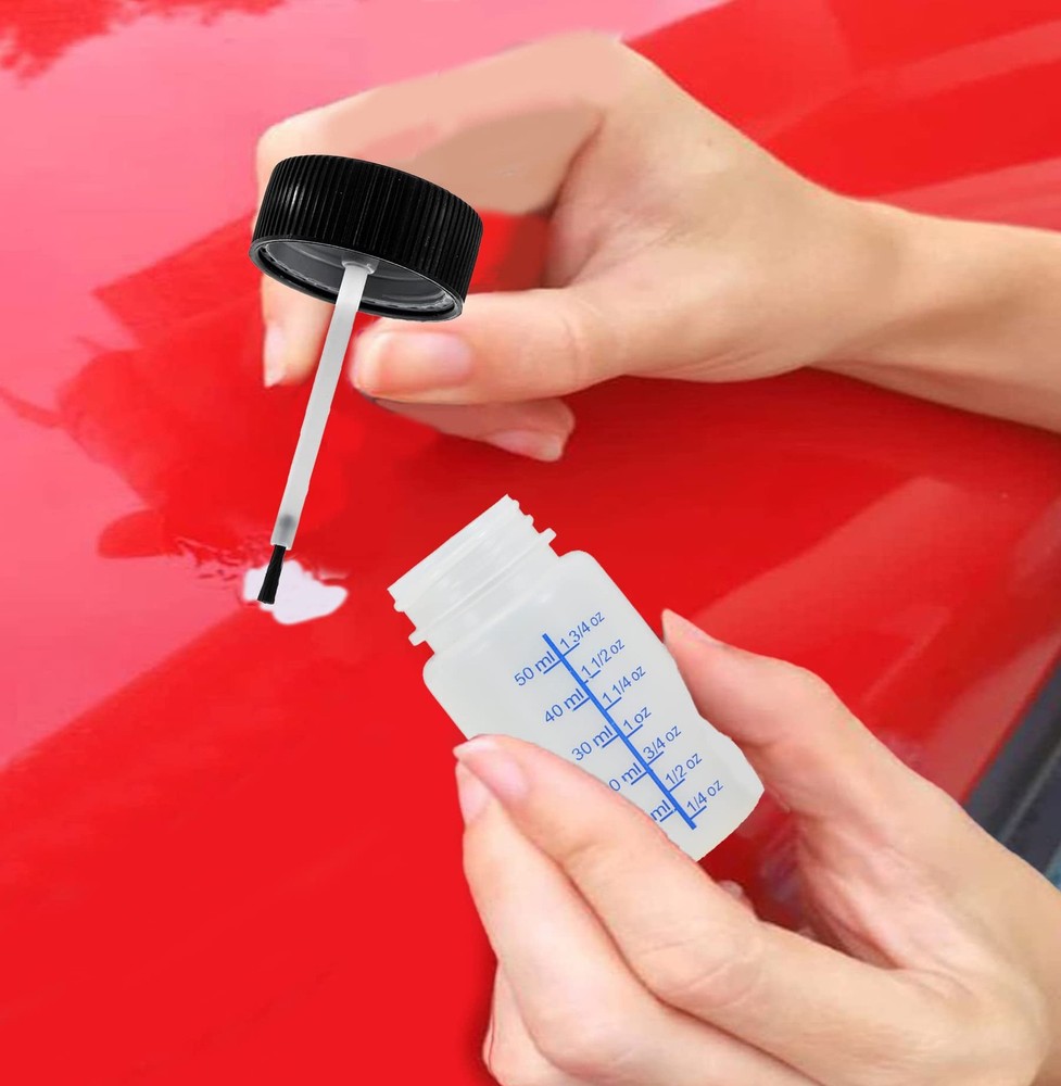 10 Pack- 2 Ounce (60ml) Empty Paint Touch Up Bottles with Brush Applicator an...