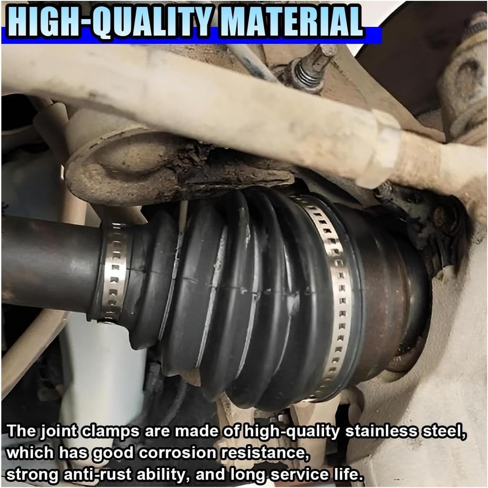 24PCS CV Boot Clamp Kit, Adjustable Axle Joint Crimp Clamps, Silver