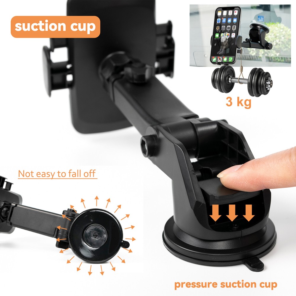 360° Car Holder Mobile Dashboard Cradle Smart Phone Windshield Dash Stand Mount