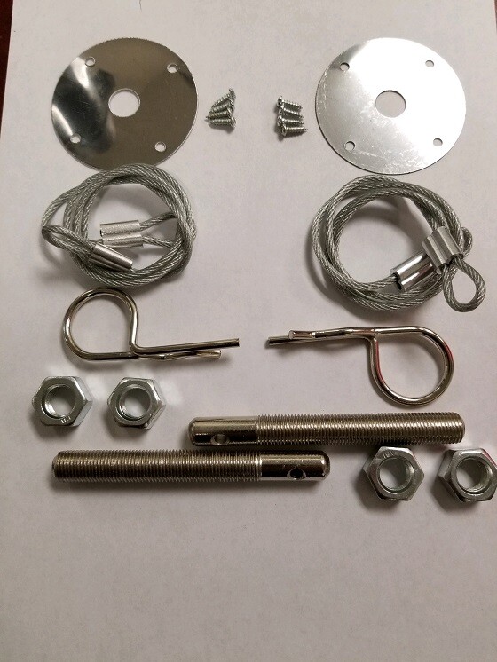 Universal Stainless Steel Hood Pins / Bonnet Lock Pin Kit US Seller!!