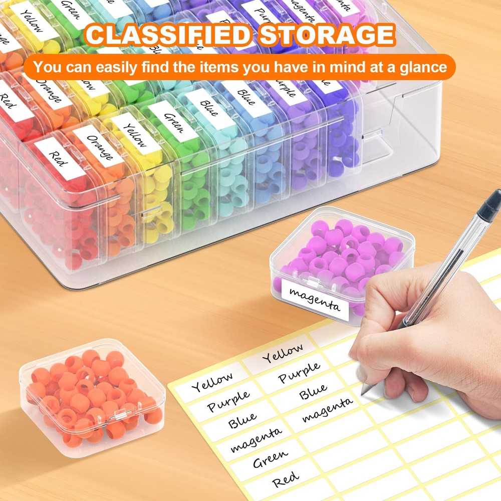 Bead Organizer Box, 30 Pcs Clear Plastic Storage 1 Pack 30 Pcs,