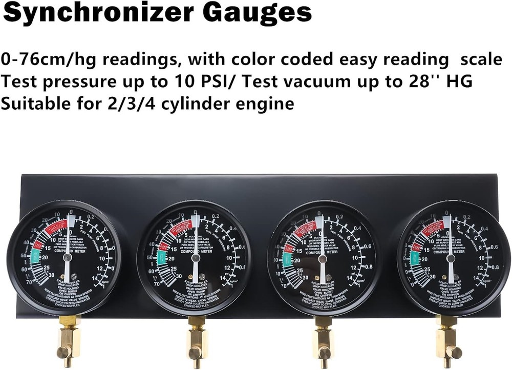 Fuel Vacuum Carburetor Synchronizer Carb Synchronizer Gauge Adjustment Tool
