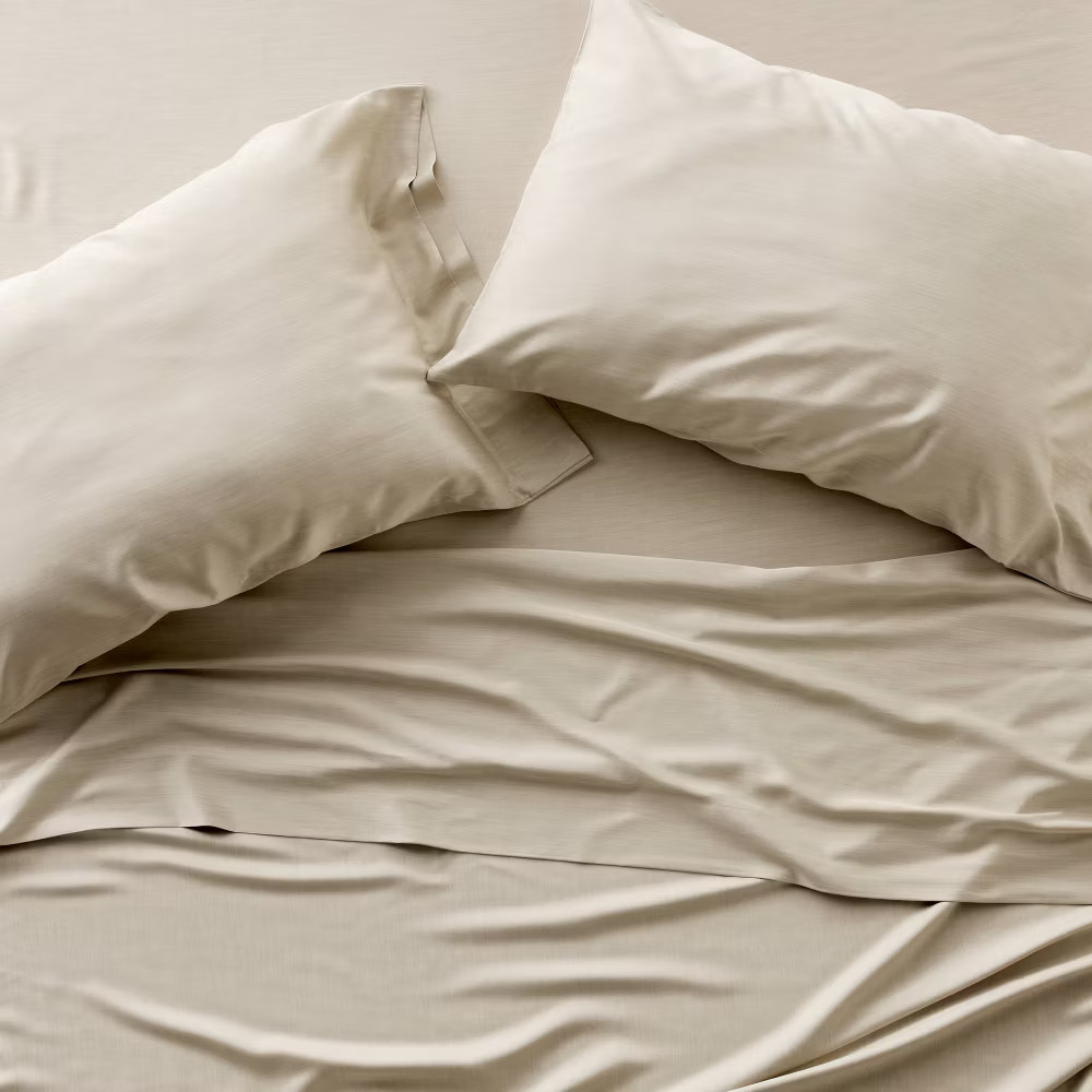 Standard 400 Thread Count Rayon from Bamboo Pillowcases Light Olive Green -