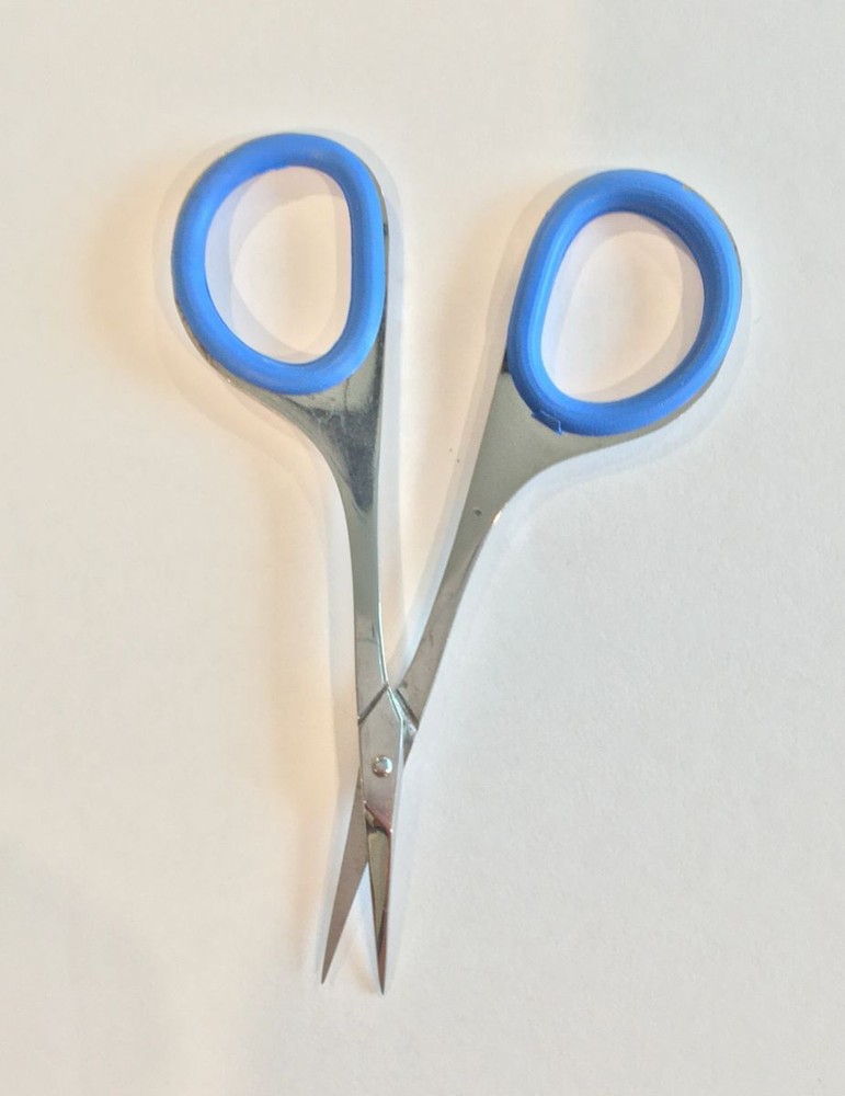 Multi Use Scissor Set (2 Pc.) Curved, Fine, Stainless Design Rubber Handle Grip