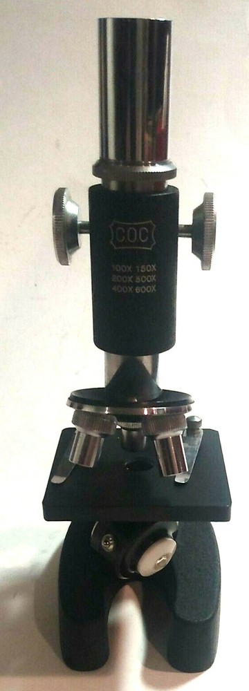 Vintage C.O.C Microscope In Original Box, Used, Incomplete, Display Piece