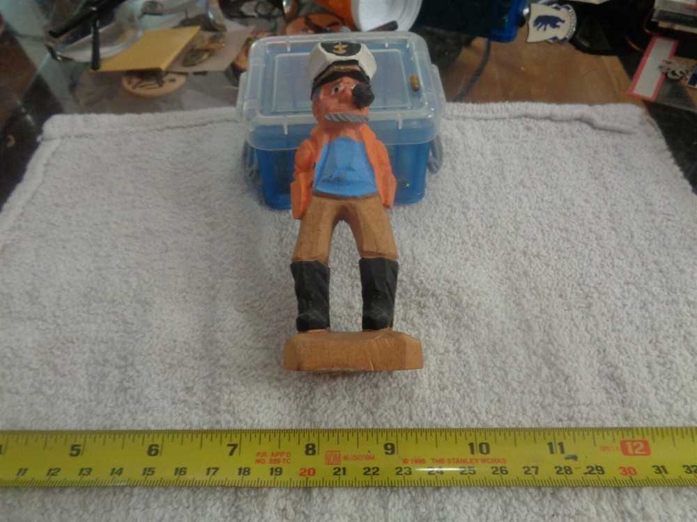 Three Wooded Sailor Figurines (BOX#CAT)