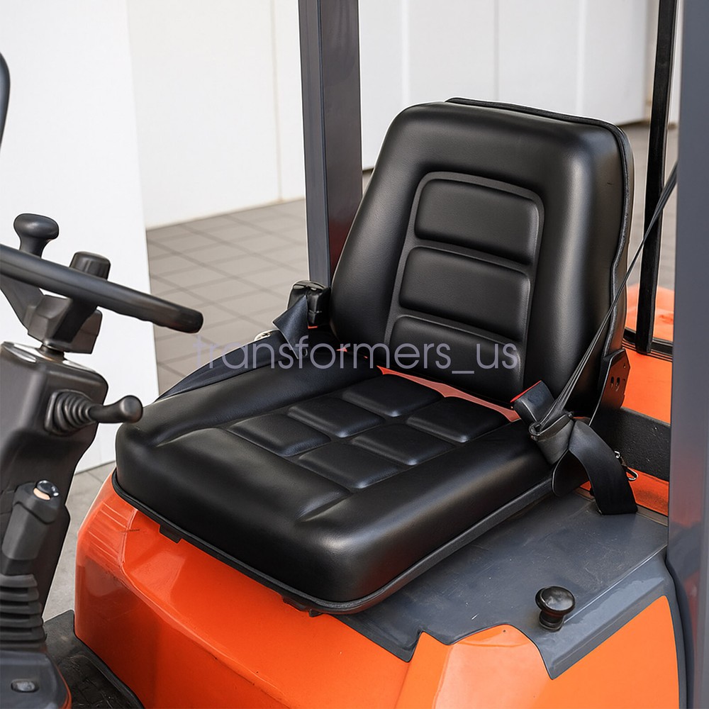 Universal Forklift Seat Fold Down Tractor Seat Adjustable Back & Safebelt