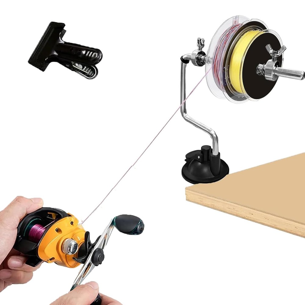 Portable Table Mount Line Spooler Adjustable for Spinning/Baitcasting Reels Pro