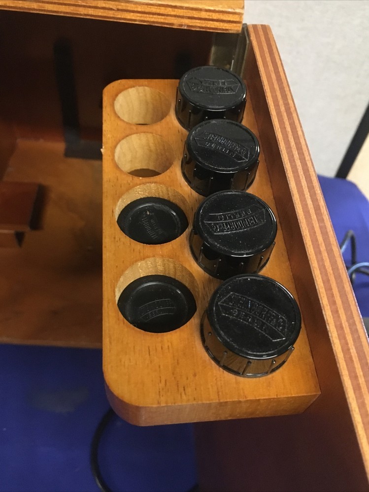 Steindorff Berlin Microscope 660602 Wood Box with Key West Germany