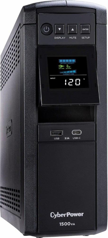 CyberPower - 1500VA Sine Wave Battery Back-Up System - Black