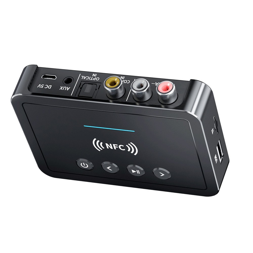 DC 5V Play&Plug AUX/RCA/Optical/Coaxial Bluetooth Receiver Adapter Support NFC