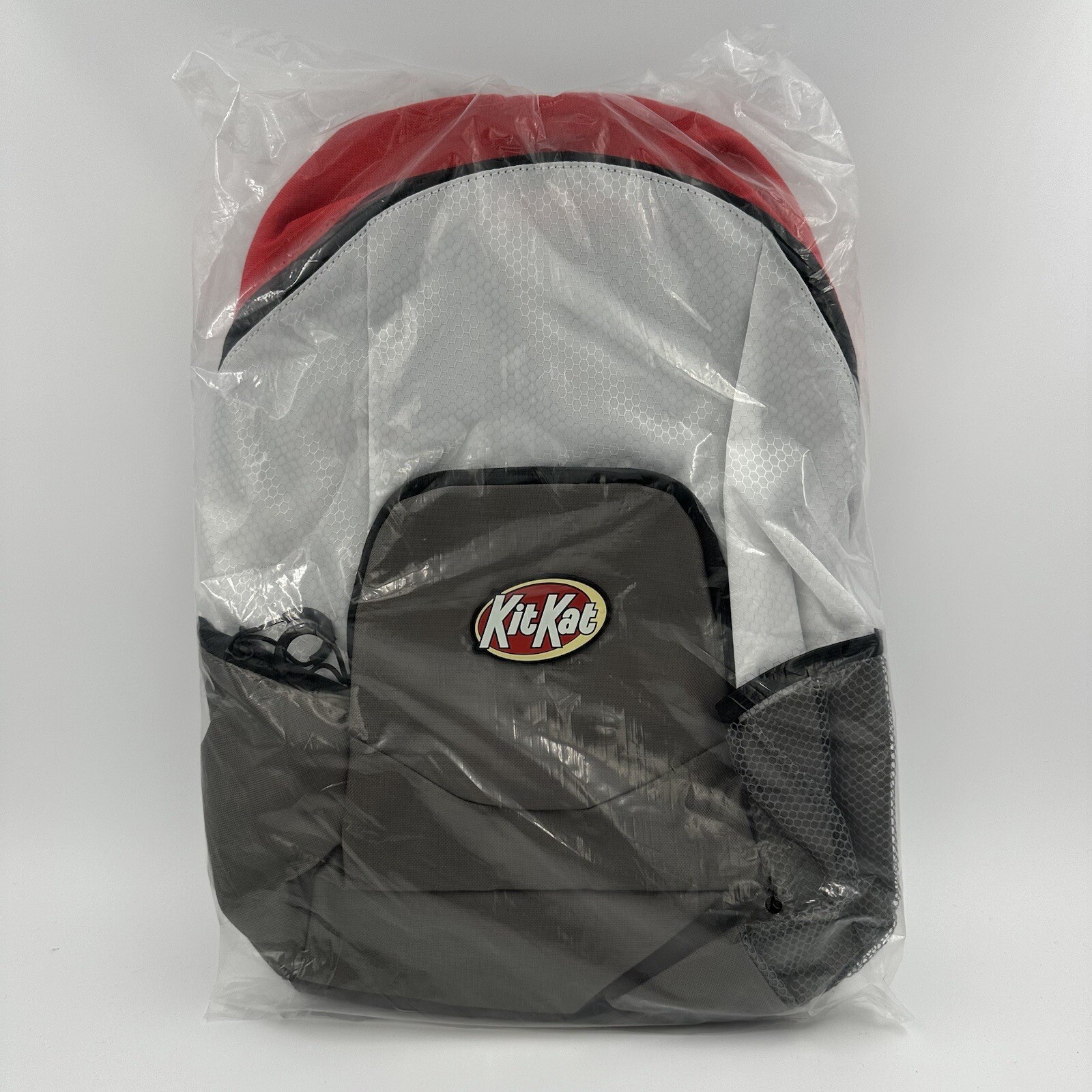 Kit Kat Backpack Lightweight Candy Collector Poly White Red Gray Rubber Logo