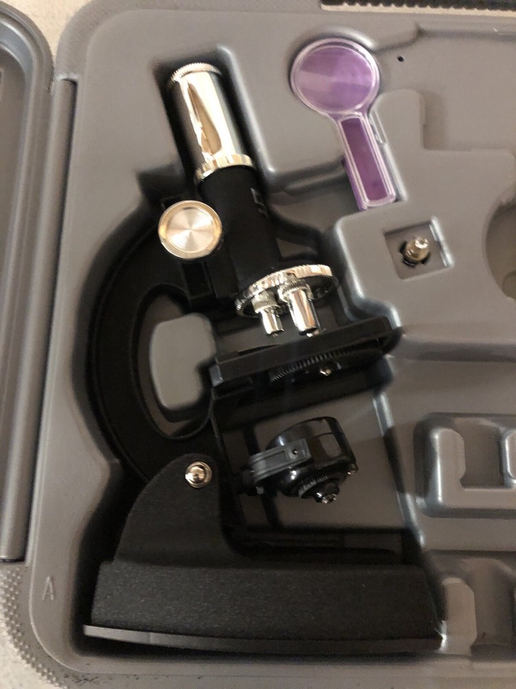 Smithsonian Microscope Kit STEM Mag 150x/450x/900x w/Light & PARTIAL Accessories