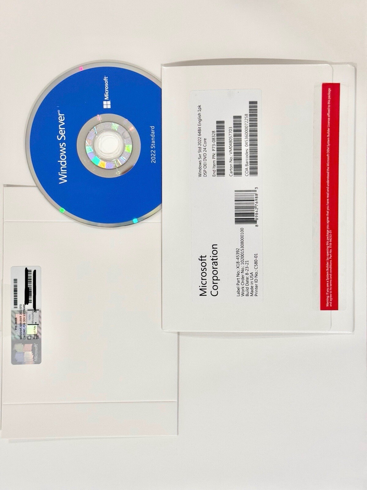 Microsoft Windows Server 2022 Standard 64-bit 16 Core License & DVD