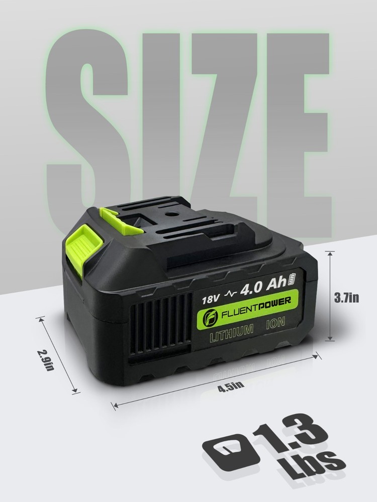 FLUENTPOWER 18V MAX 4.0Ah Lithium-Ion Battery Replacement