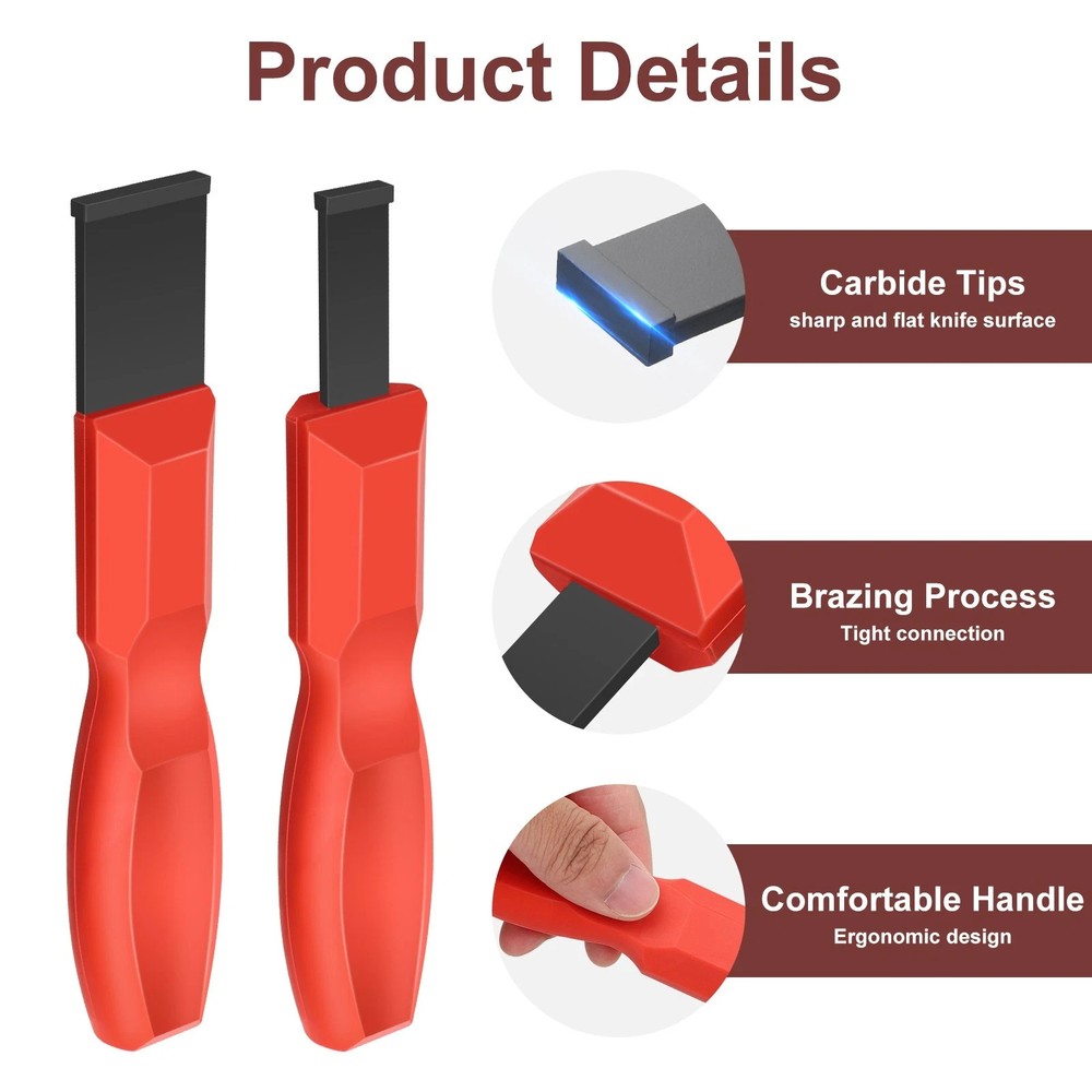 Tungsten Carbide Scraper Set Gasket Remover Tool for Engine Rust Glue Clean