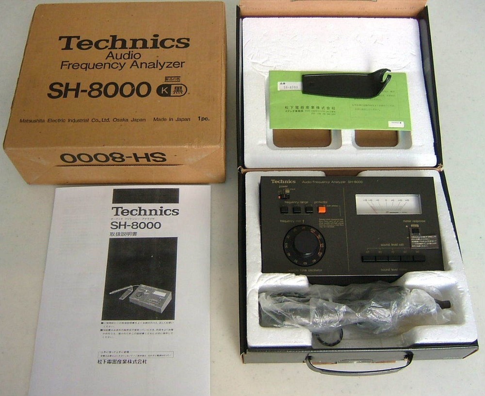 Technics SH-8000 Graphic Equalizer Checker Audio Analyzer W/ Box Tested Working