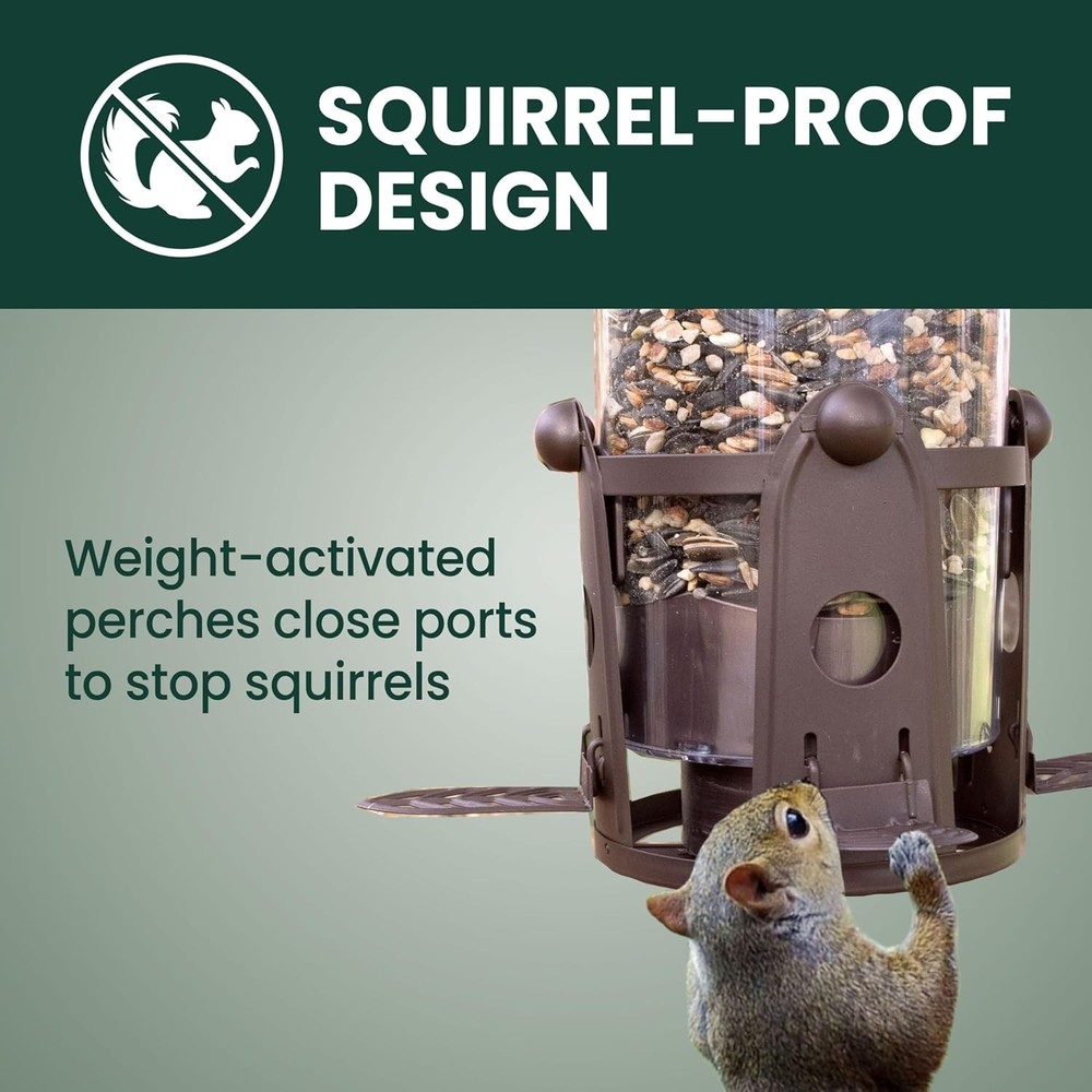 Shake-Resistant Bird Feeder with Weight-Activated Perches